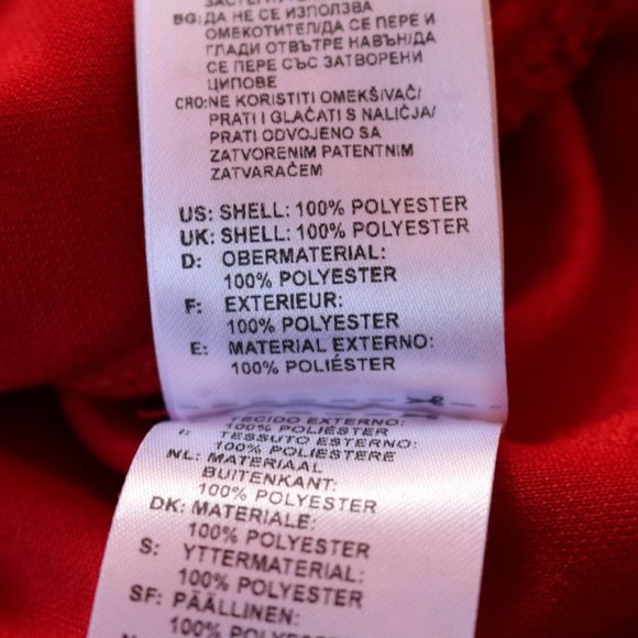 Adidas 3 Stripes Soccer Tiro Track Jacket CVU Red/White 3-stripes - Size S - Picture 13 of 16